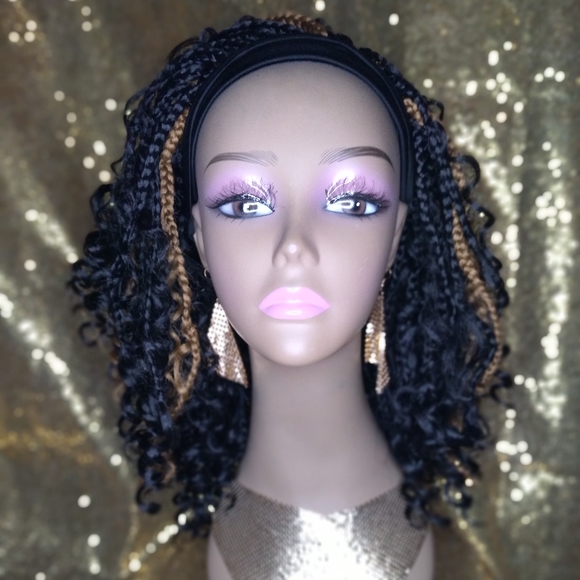 Headband Wig Goddess Box Braid Wig Braided Wigs for Black Women - Picture 1 of 5